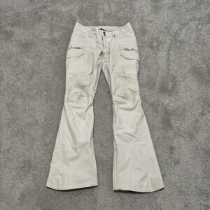 Burton Snowboard Pants Women’s Medium Beige Cargo Insulated Winter Snow Ski